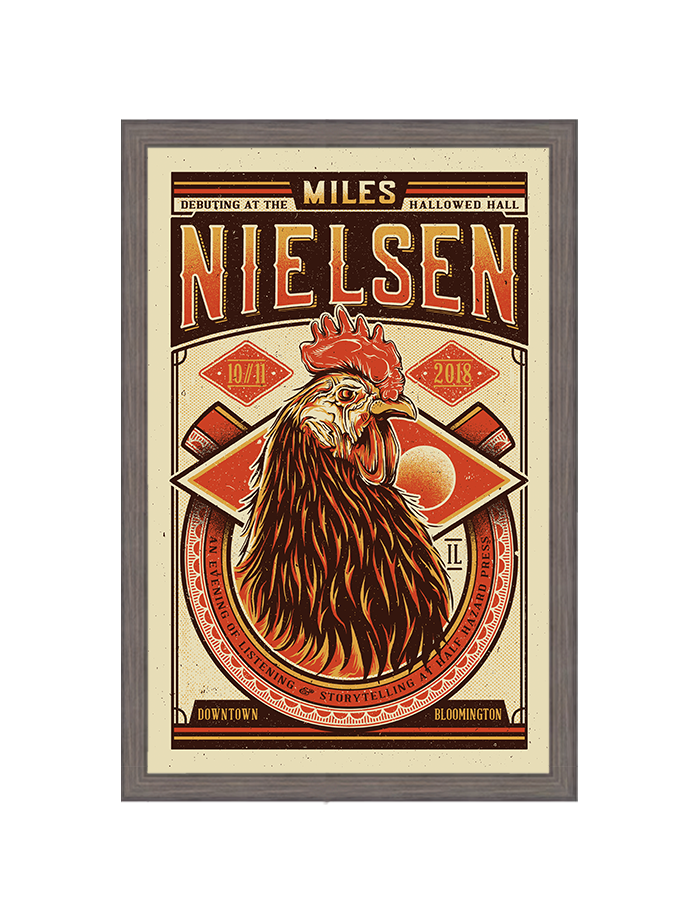 Hallowed Hall framed gig poster artwork 1